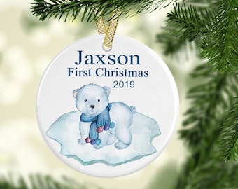 Baby's First Christmas Ornament, Personalized Ornament, First Christmas Ornament, Personalized Christmas Ornament, Custom Baby Ornament
