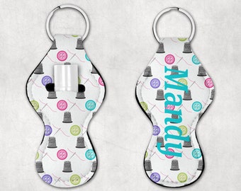 Sewing Chapstick Holder, Lip Balm Holder, Lighter Holder, Chapstick Keychain, Personalized Gift