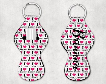 Dance Chapstick Holder, Chapstick Keychain, Personalized Gift, Sports Bag Tag, Dance Team Gift, Lip Balm Holder
