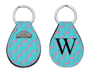 Flamingo Quarter Holder Keychain, Quarter Keeper, Gift For Her, Personalized Quarter Holder