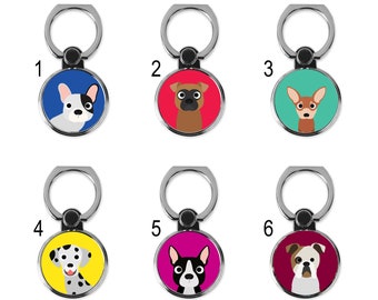 Dog Mom Phone Ring Stand, Personalized Ring Grip, Kickstands for Phone, Dog Lover Gift