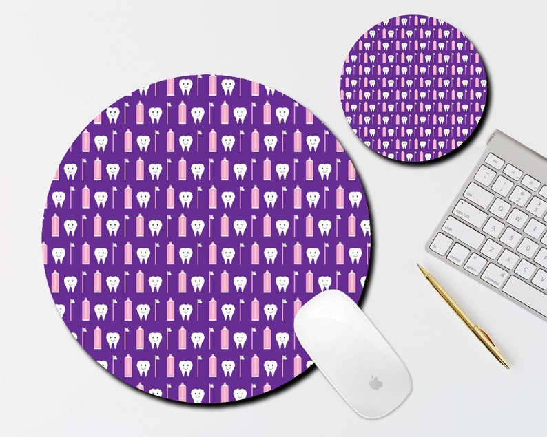 Dentist Office Mouse Pad and Coaster Set Desk Accessories Etsy