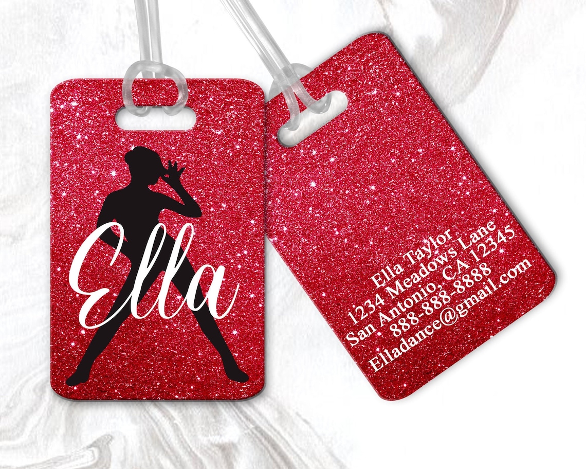 Dance Team Bag Tag Personalized Luggage Tag Personalized Etsy