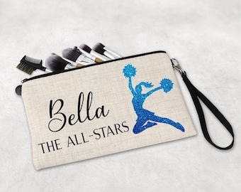 Personalized Cheerleader Makeup Bag, Cheer Team Gift
