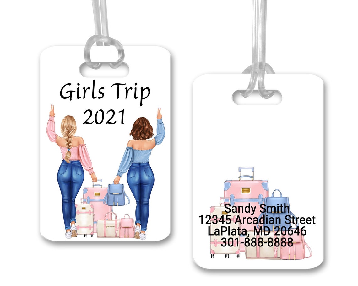 Best Friends Tag Personalized Vacation Tag Travel Bag Tag Etsy
