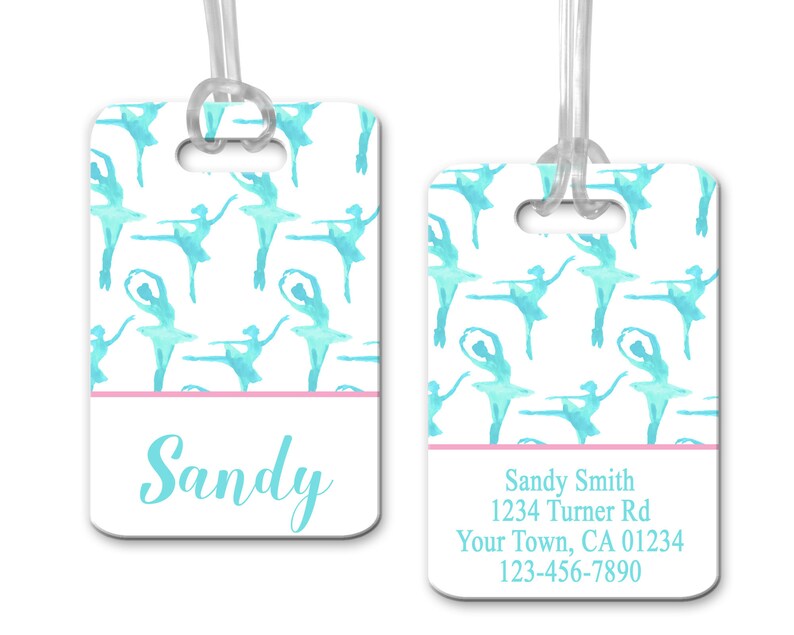 Ballet Bag Tag Personalized Bag Tag Ballerina Gift Dance Etsy