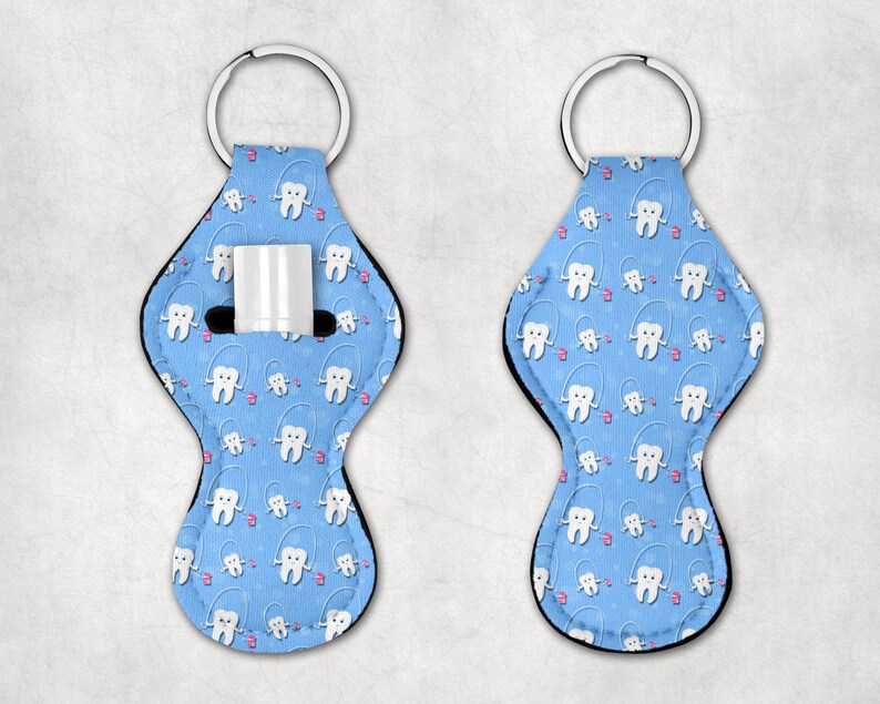 Dentist Gift Lip Balm Keychain Dental Hygienist Gift Holder Tooth Chapstick Holder