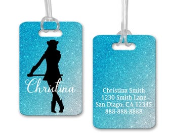 Drill Team Bag Tag, Personalized Luggage Tag,  Dance Luggage Tag,  Dance  Bag Tag,  Gift For Dancer, Drill Team Gift, Majorette Bag Tag