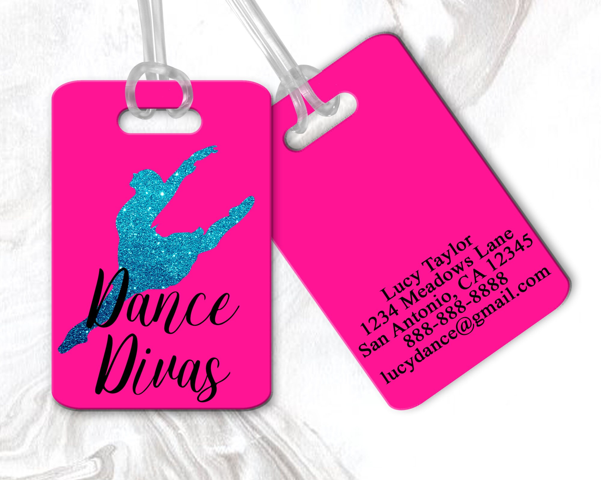 Dance Team Bag Tag Personalized Luggage Tag Personalized Etsy