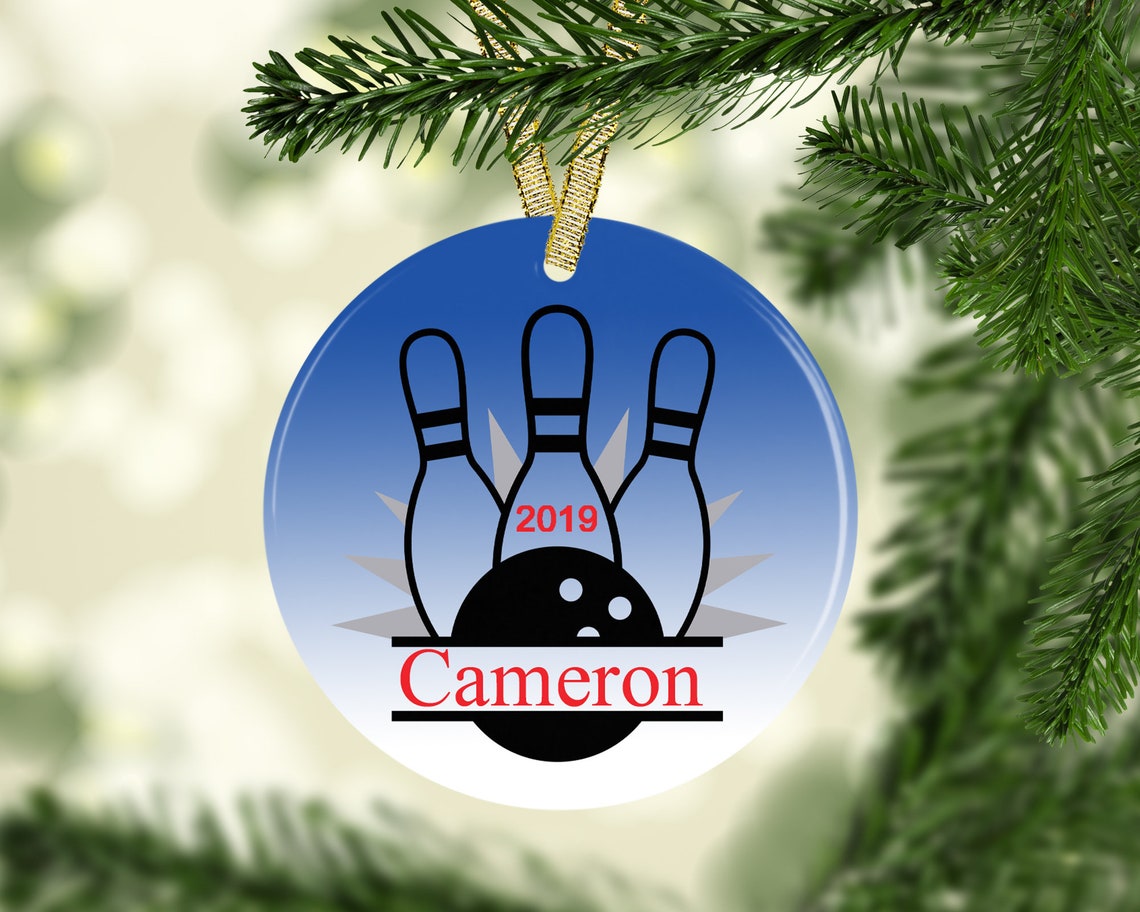 Bowling Ornament Personalized Sports Ornament Bowling Team - Etsy