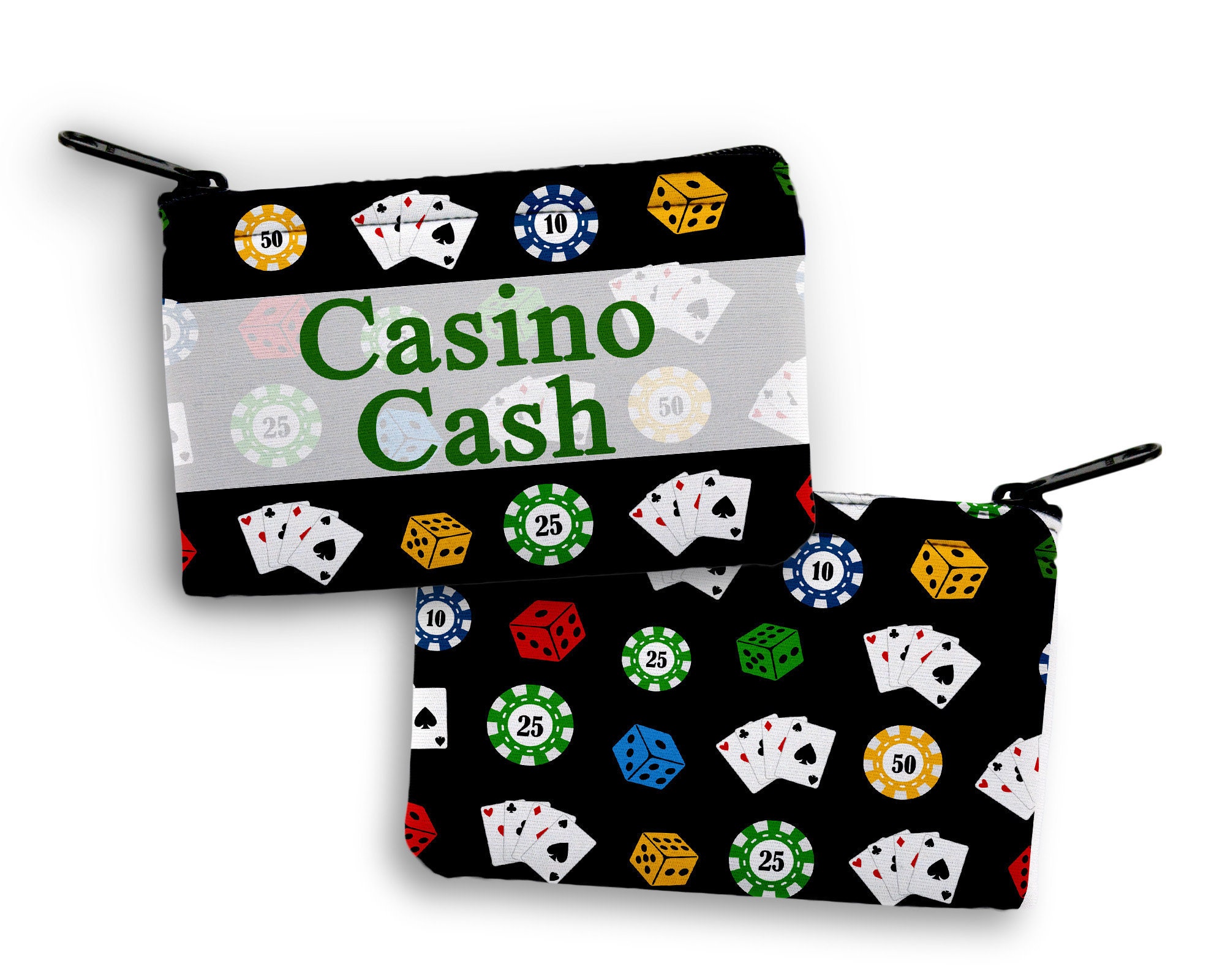 Casino Cash Coin Purse, Credit Card Pouch, Personalized Gift, Slot Machine Money Holder, Change Purse, Gift For Gambler