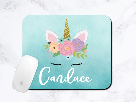 Unicorn Mouse Pad Personalized Mouse Pad Unicorn Desk Etsy