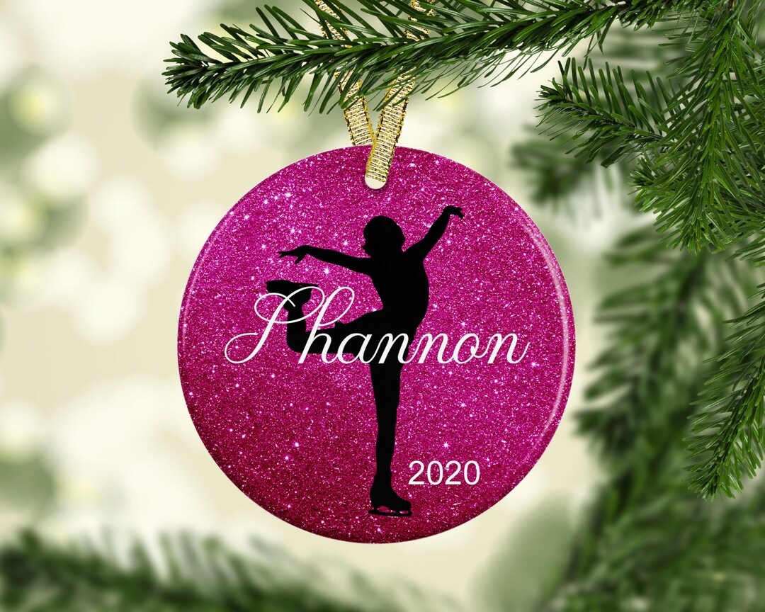 Ice Skating Ornament, Personalized Figure Skating Ornament, Ice Skating