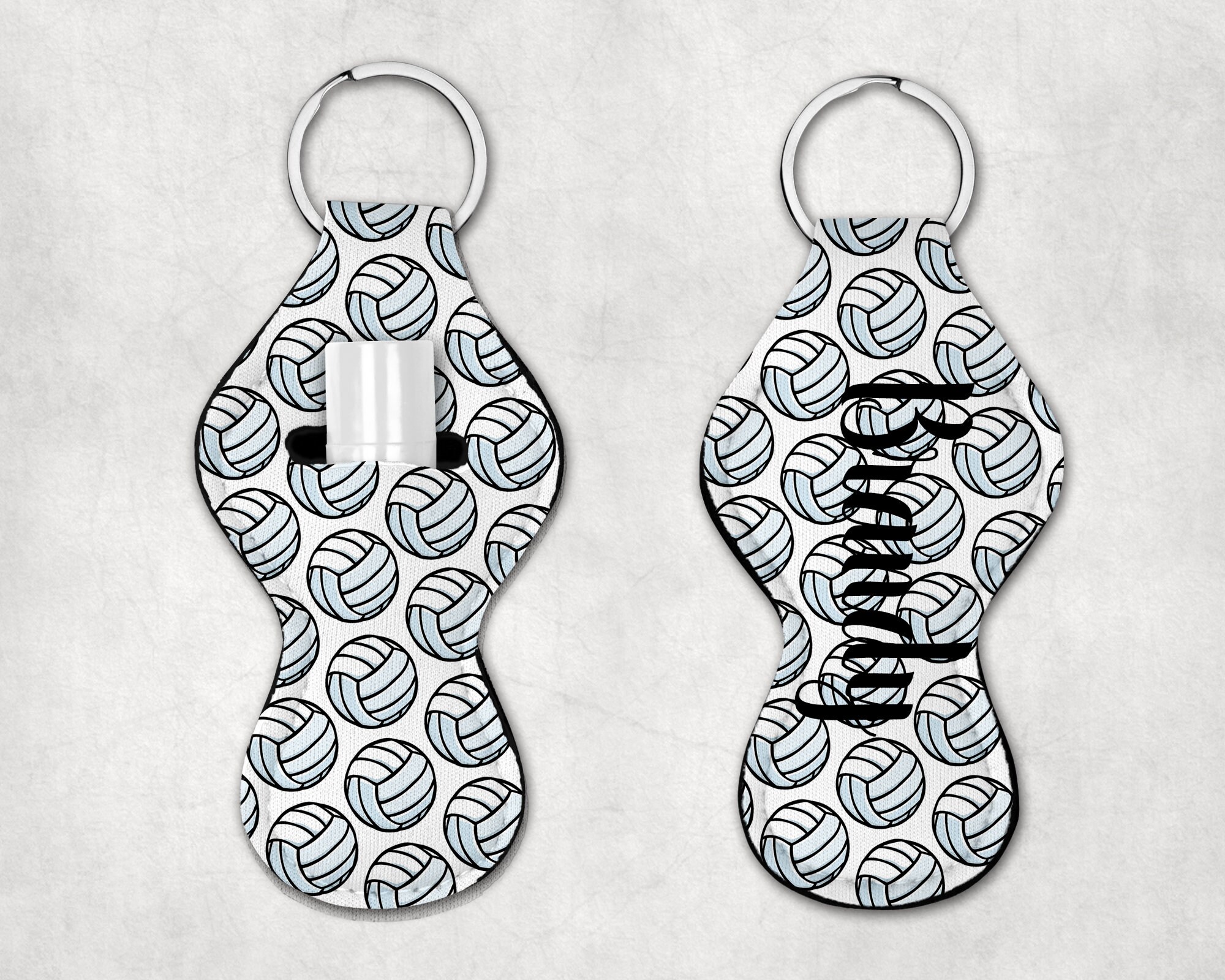 Volleyball Chapstick Holder Sports Gifts Chapstick Keychain Etsy