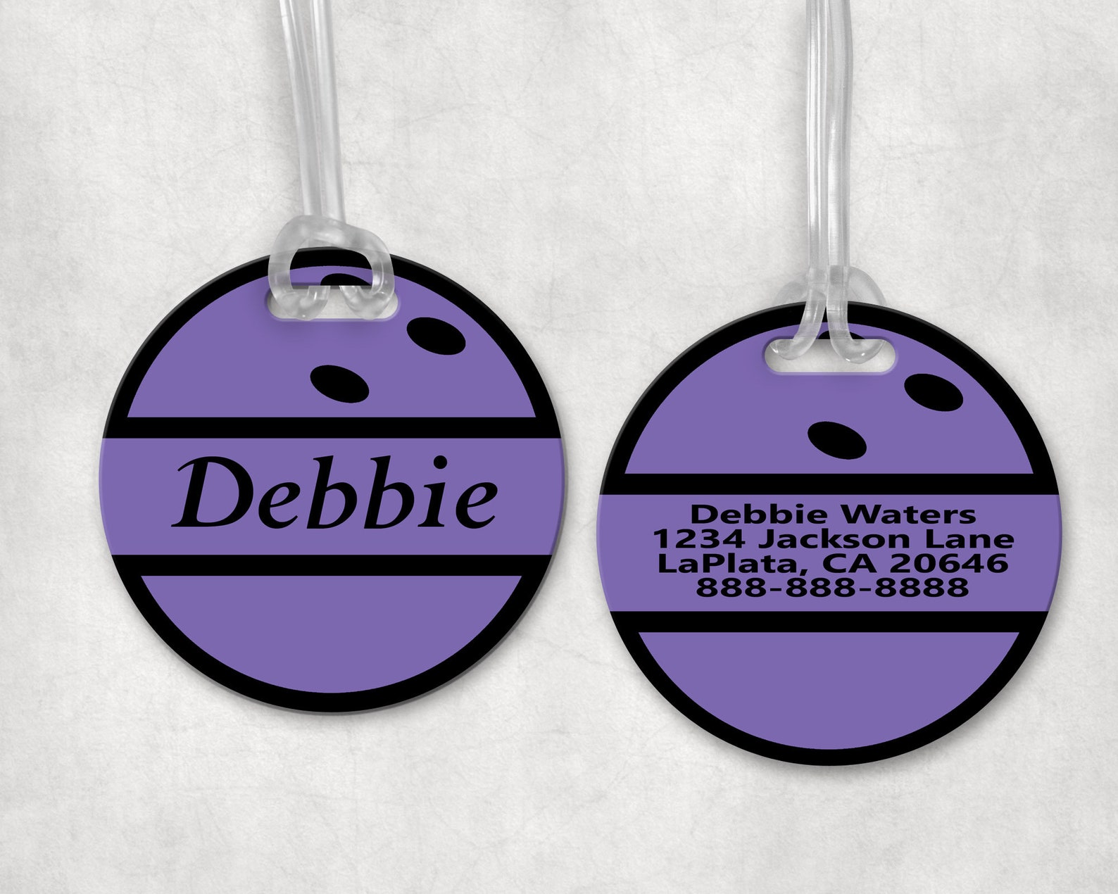 Bowling Bag Tag Personalized Bowling Luggage Tag Custom Etsy