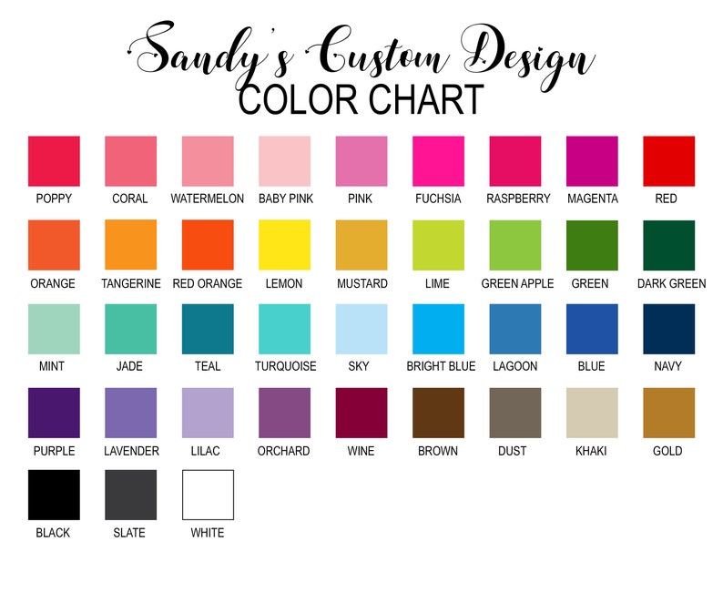 Peut inclure: Nuancier de couleurs avec 36 &eacute;chantillons de couleurs diff&eacute;rents. Chaque &eacute;chantillon est &eacute;tiquet&eacute; avec un nom de couleur, comme coquelicot, corail, past&egrave;que, rose p&acirc;le, rose, fuchsia, framboise, magenta, rouge, orange, mandarine, orange rouge, citron, moutarde, vert lime, pomme verte, vert, vert fonc&eacute;, menthe, jade, sarcelle, turquoise, ciel, bleu vif, lagon, bleu, marine, violet, lavande, lilas, verger, vin, marron, poussi&egrave;re, kaki, or, noir, ardoise et blanc.