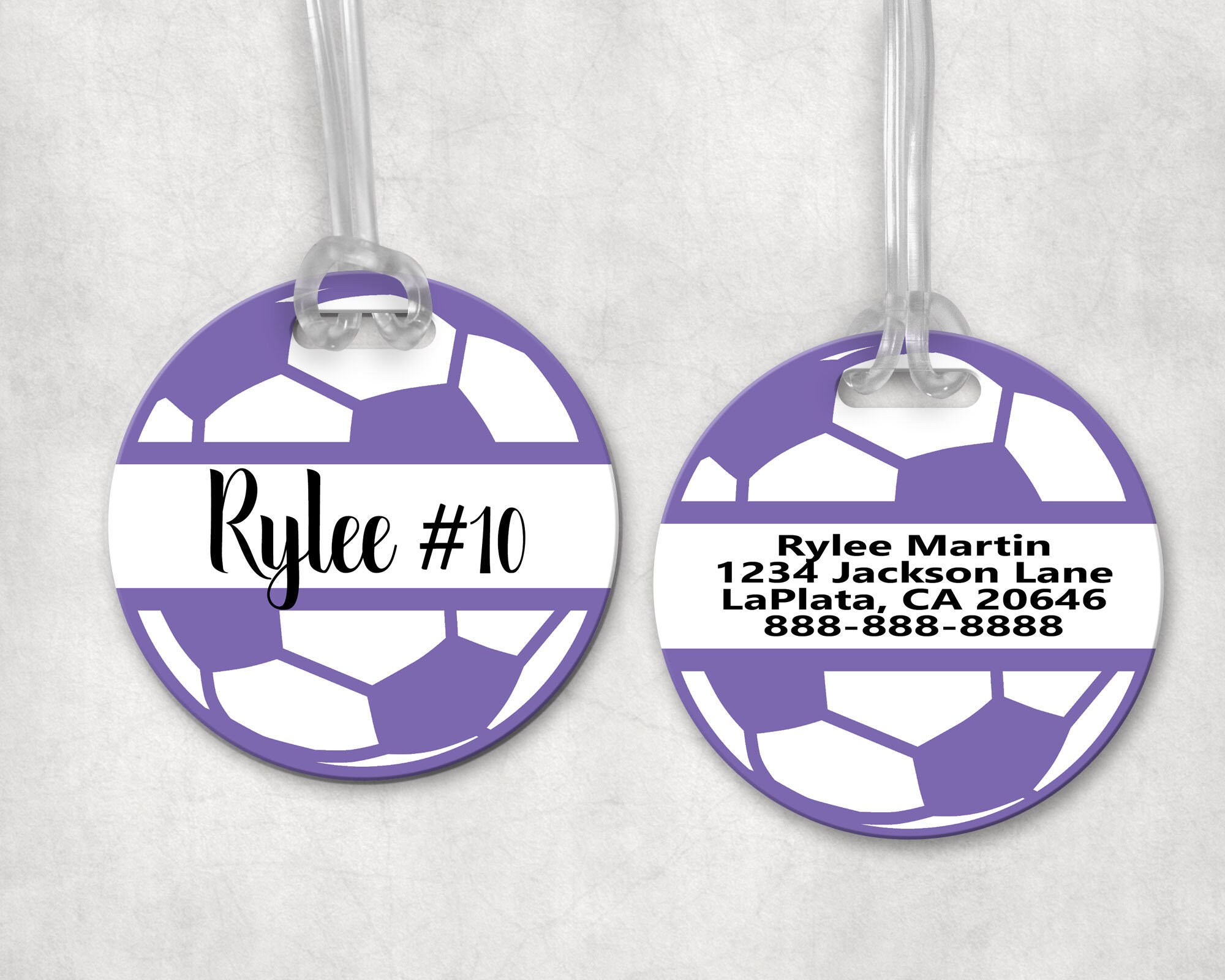 Soccer Bag Tag Personalized Soccer Tag Custom Sports Bag Etsy