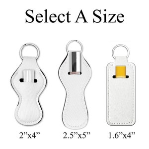 Peut inclure: Trois porte-cl&eacute;s blancs pour baume &agrave; l&egrave;vres ou autres petits objets. Les porte-cl&eacute;s sont disponibles en trois tailles&nbsp;: 5,1&nbsp;cm x 10,2&nbsp;cm, 6,4&nbsp;cm x 12,7&nbsp;cm et 4,1&nbsp;cm x 10,2&nbsp;cm.