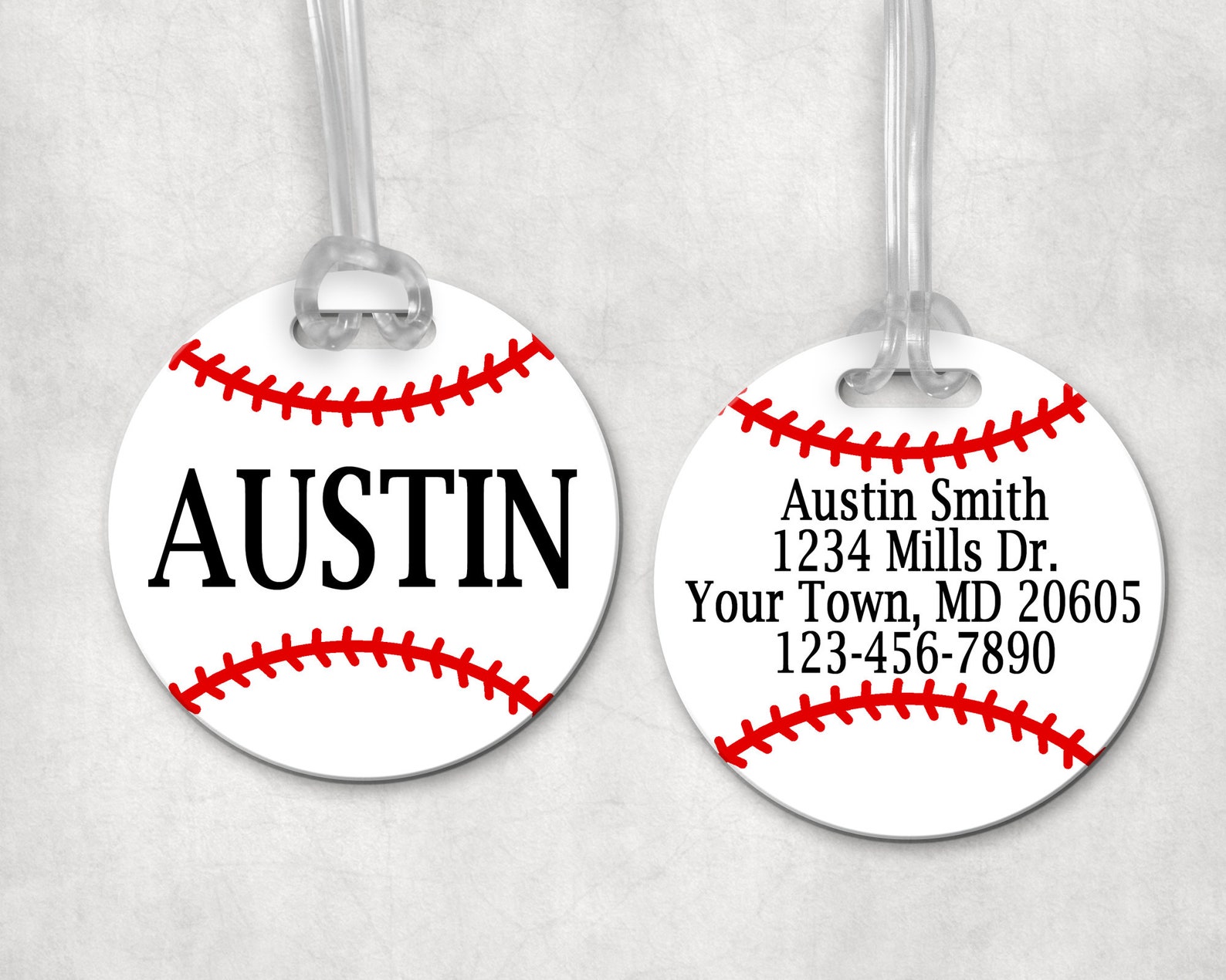 Baseball Bag Tag Personalized Baseball Tag Personalized Tags Etsy