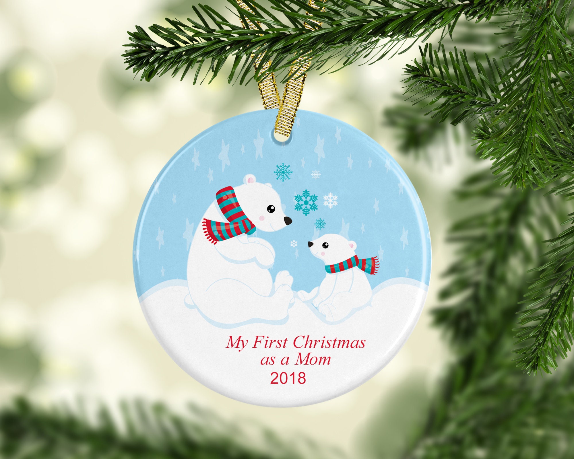 First Christmas Mom Ornament New Mom Gift Christmas  Etsy