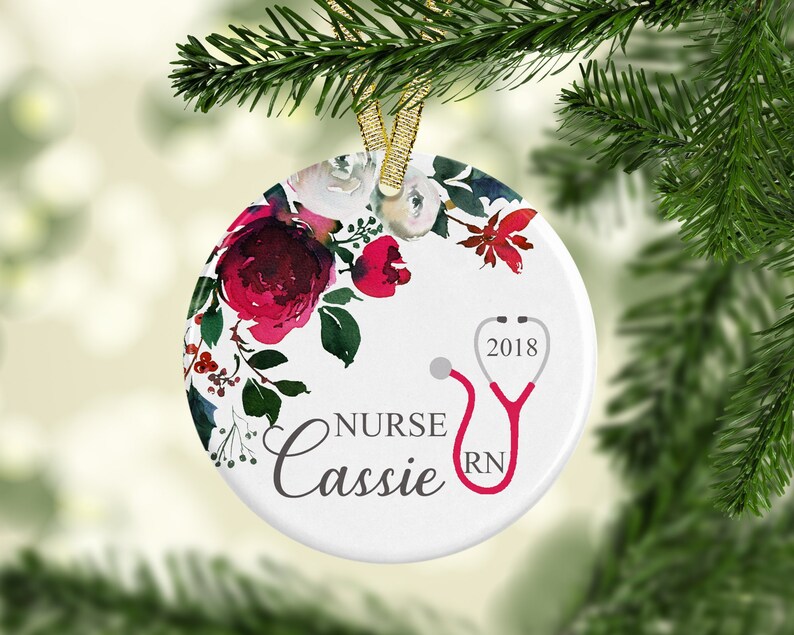 Custom Nurse Ornament Nurse Graduation Gift Personalized Christmas Ornament Nurse Ornament CNA Gift