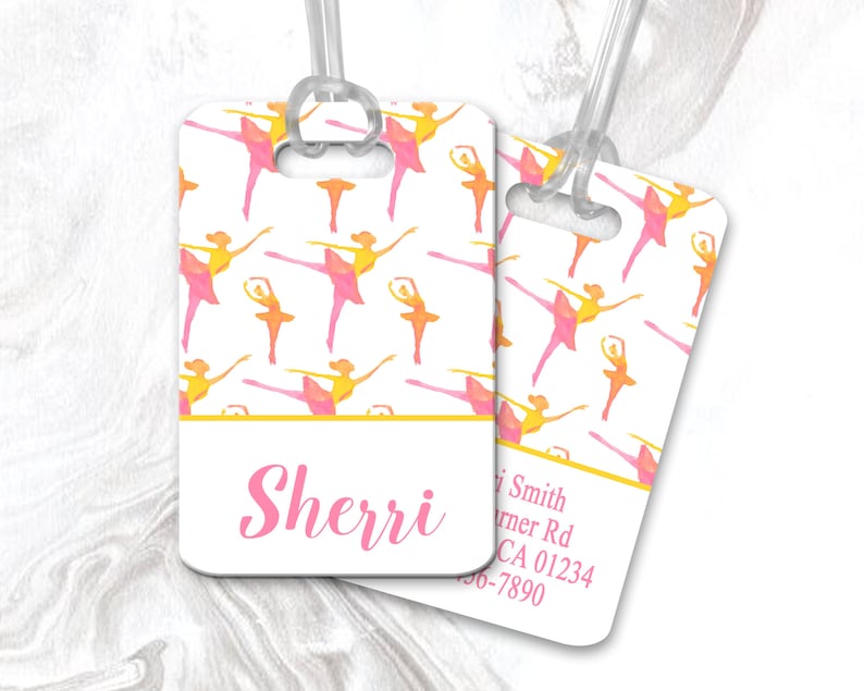 Ballet Bag Tag Personalized Bag Tag Ballerina Gift Dance Etsy
