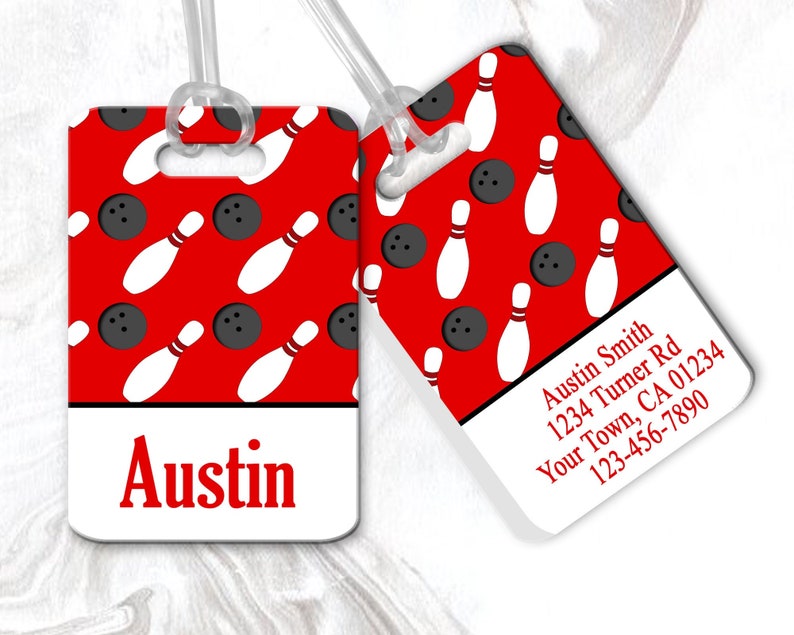 Bowling Luggage Tag Personalized Bag Tag Bowling Gift Etsy UK
