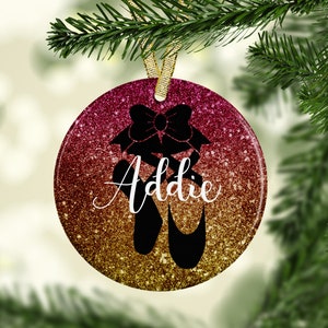 Ballet Dancer Ornament, Personalized Ballerina Ornament, Dance Team Gift, Dance Teacher Gift image 2