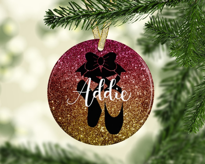 Ballet Dancer Ornament, Personalized Ballerina Ornament, Dance Team Gift, Dance Teacher Gift image 2