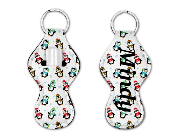 Snowman Lip Balm Keychain Stocking Stuff Christmas Snowman Chapstick Holder Christmas Party Favors Personalized Gift