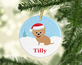 Custom Dog Ornament,Pomeranian Ornament, Personalized Christmas Ornament, Family Dog gift, Pet Lover Gift