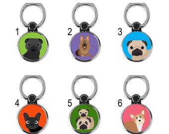 Dog Mom Phone Ring Stand, Personalized Ring Grip, Kickstands for Phone, Dog Lover Gift