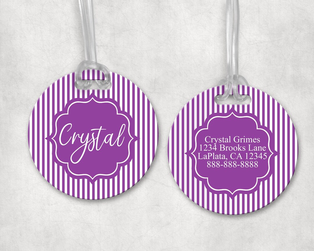 Personalized Luggage Tag Personalized Tags for Girls Etsy