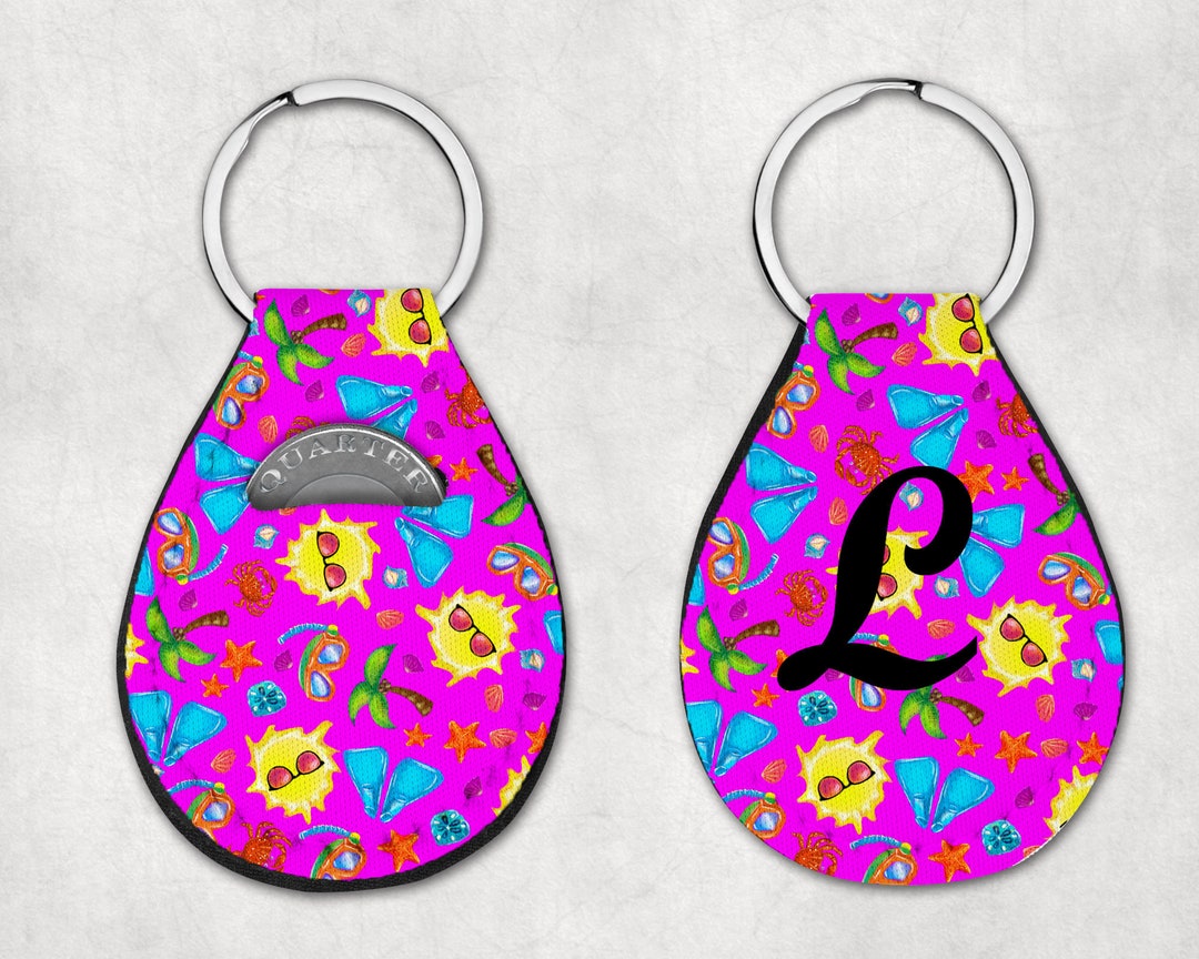 Personalized Quarter Holder, Quarter Keeper, Summer Quarter Holder, Key