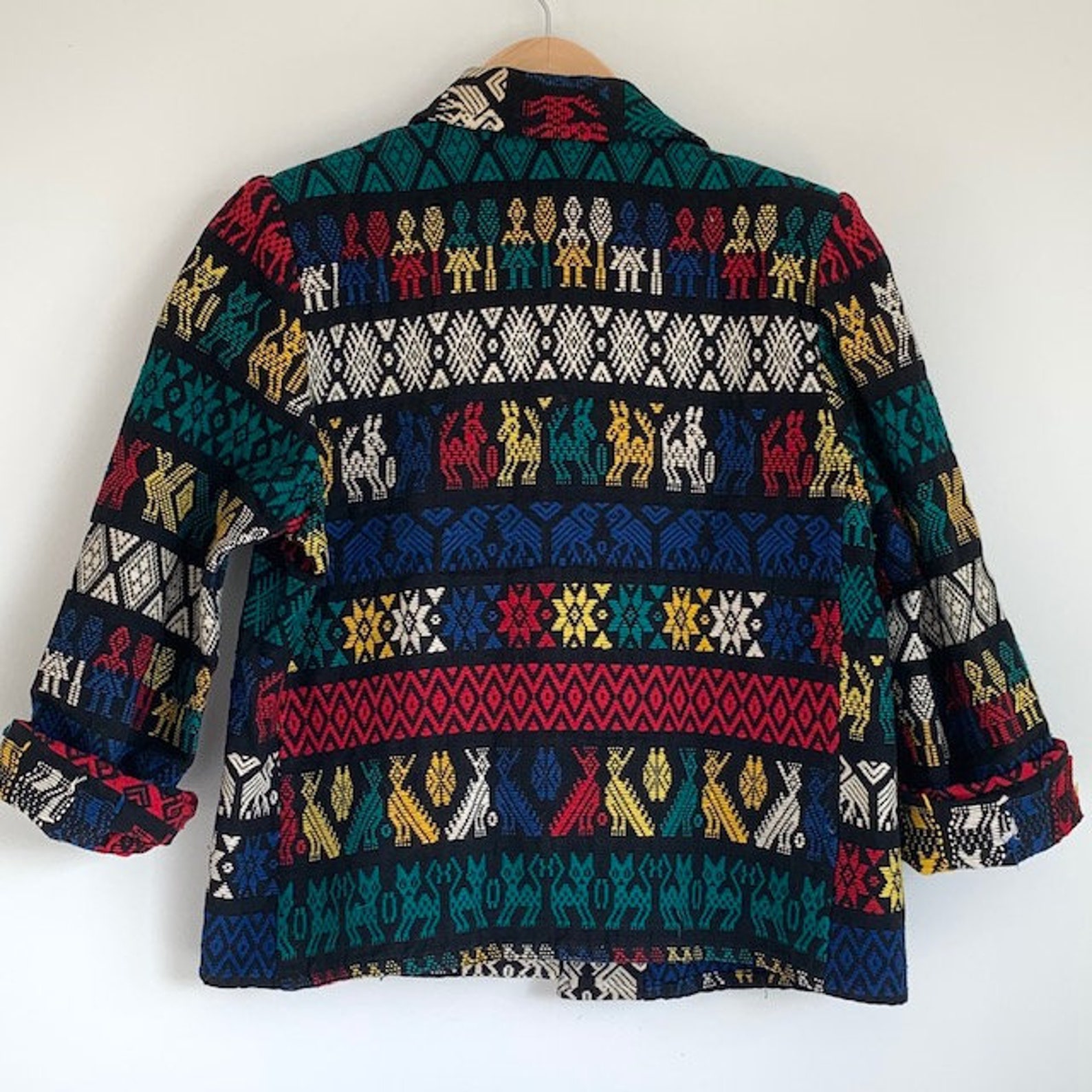 Guatemalan Embroidered Jacket Traditional Cotton Mayan | Etsy