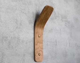 Minimalist Wooden Wall Hooks | Suitable for Heavy Coats Bags Towels and Hats Made from Solid Oak