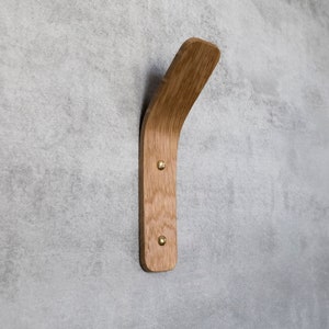 Minimalist Wooden Wall Hooks | Suitable for Heavy Coats Bags Towels and Hats Made from Solid Oak