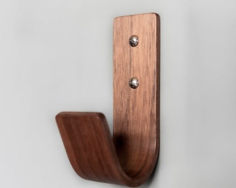 Coat J Coat Hooks | Hardwood Wall Hooks | Available in Walnut Oak and Ash