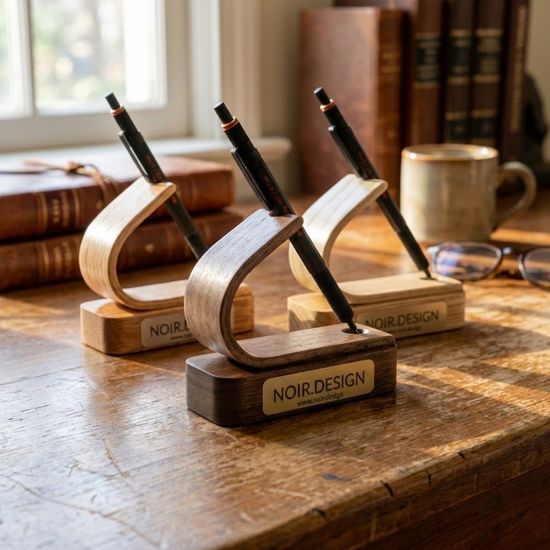 oak ash and walnut Pen holders