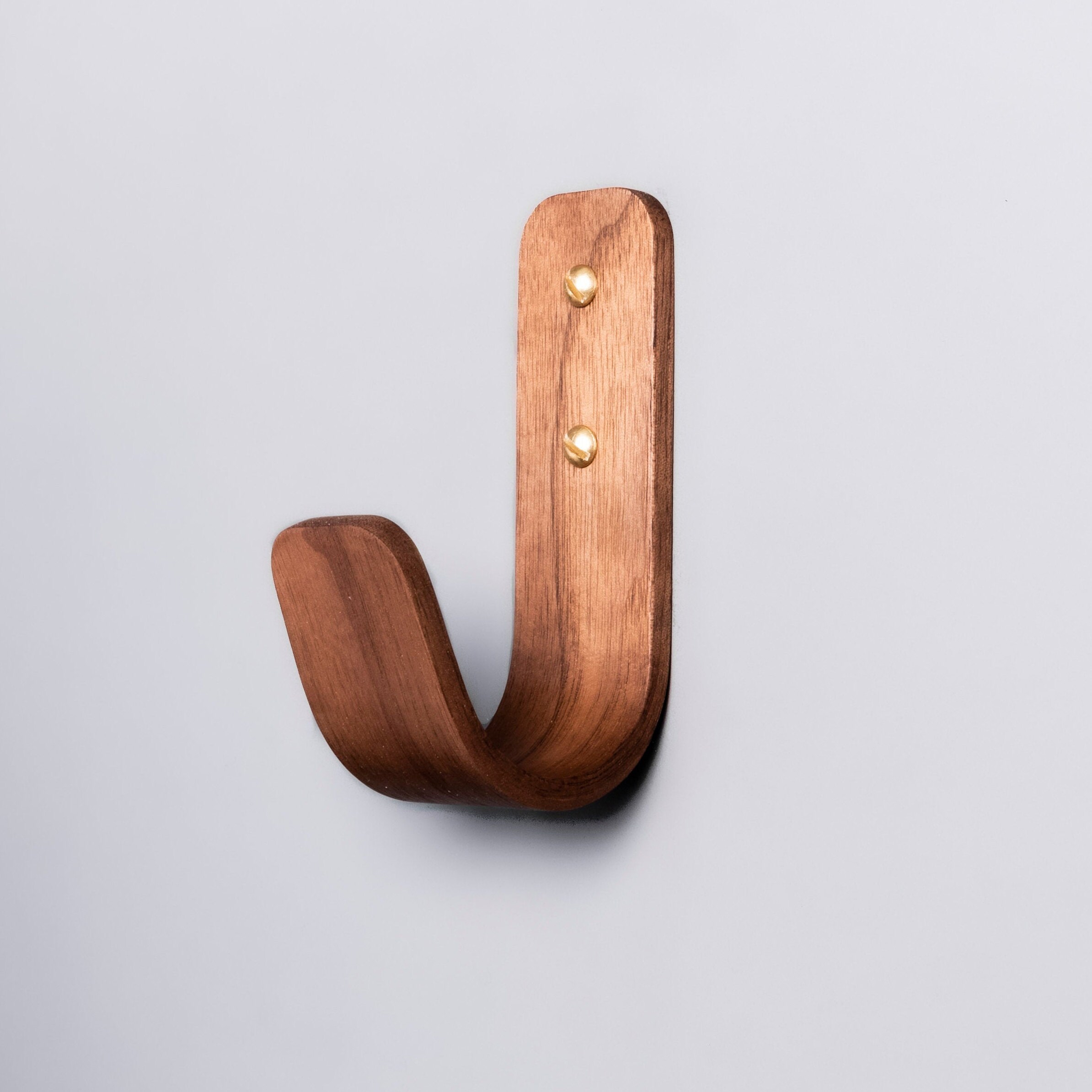 Curved Wall Hooks Wooden Coat Hooks Minimalist Storage Oak Etsy