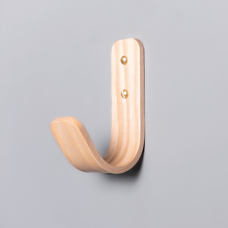 Curved Wooden Wall Coat Hooks image 5
