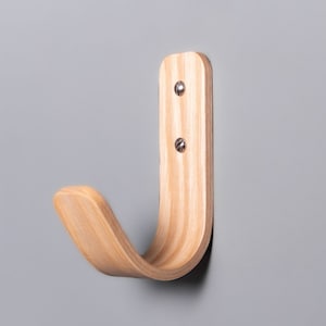 Curved Wooden Wall Coat Hooks image 7