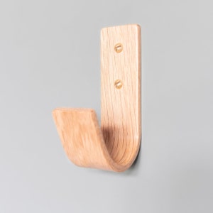 Coat J Coat Hooks Hardwood Wall Hooks Available in Walnut Oak and Ash image 6