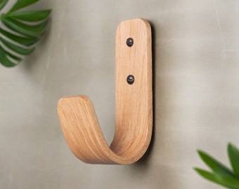 Curved Wooden Wall Coat Hooks