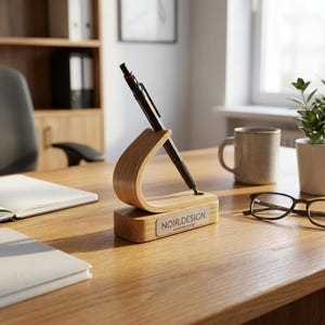 oak pen display stand
