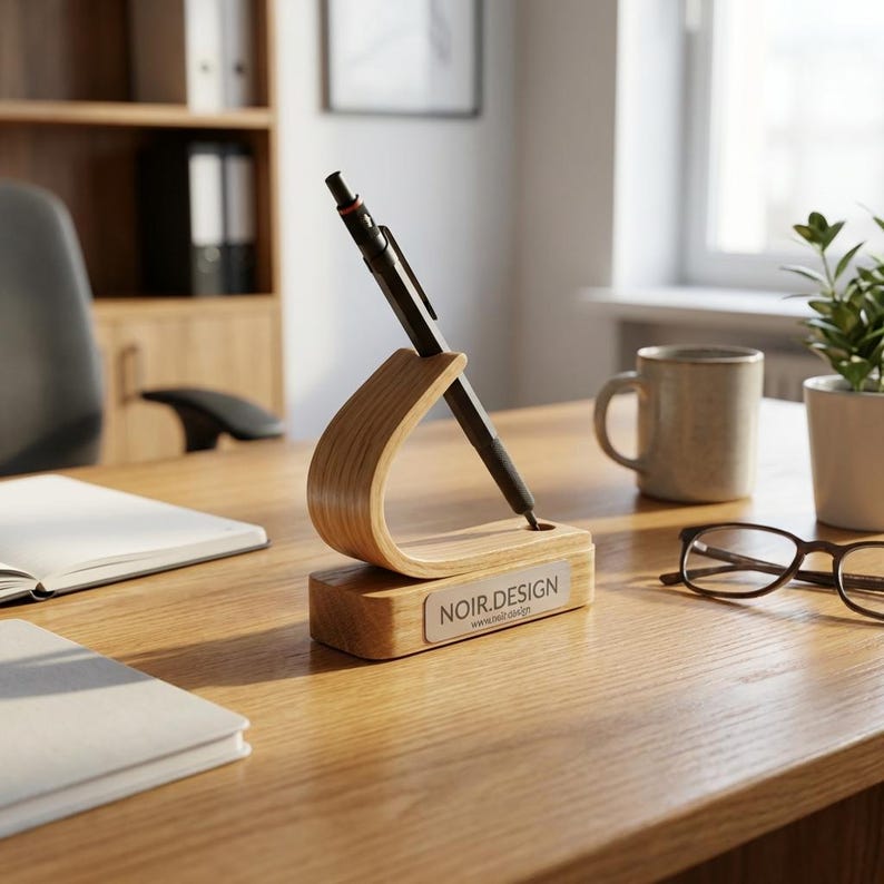 oak pen display stand
