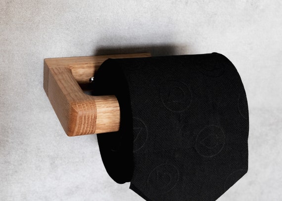 Wooden toilet roll holder and towel rail sale