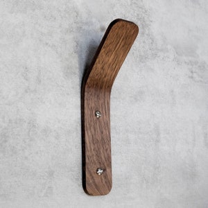 Decorative Heavy Duty Wall Hooks  | For Towels Coats Scarfs and Clothes | Made from Walnut