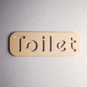 Elegant waterdicht beige acryl toiletbord met minimalistisch ontwerp