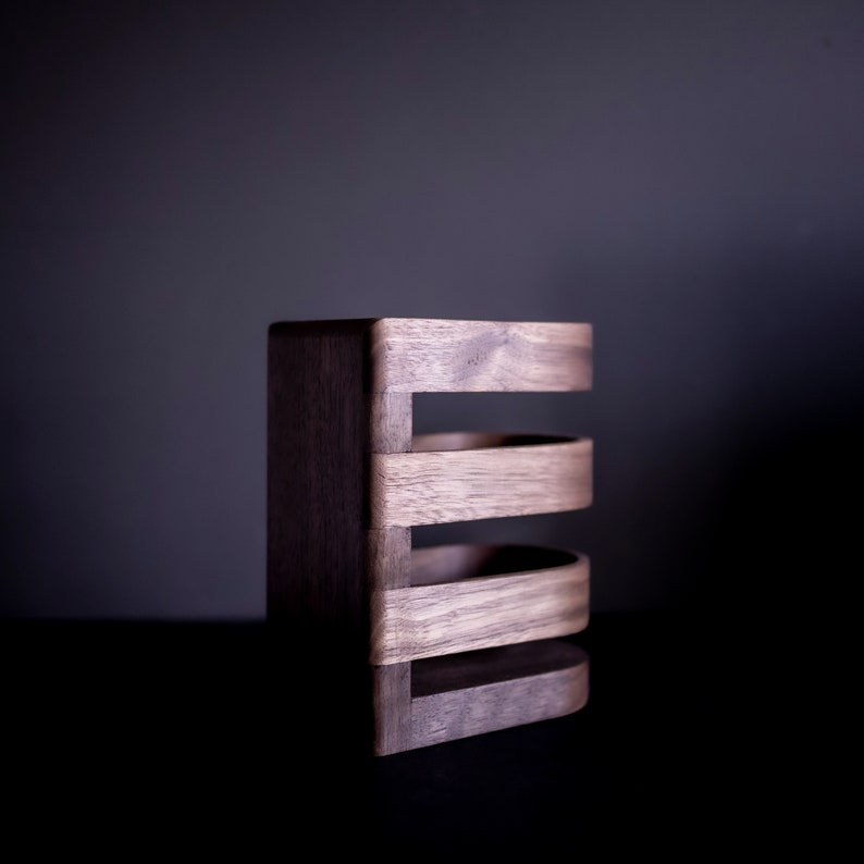 Lux Walnut Utensils Holder Wooden Utensils Pot Kitchen Storage Home Decor Handcrafted by image 5